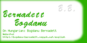 bernadett bogdanu business card